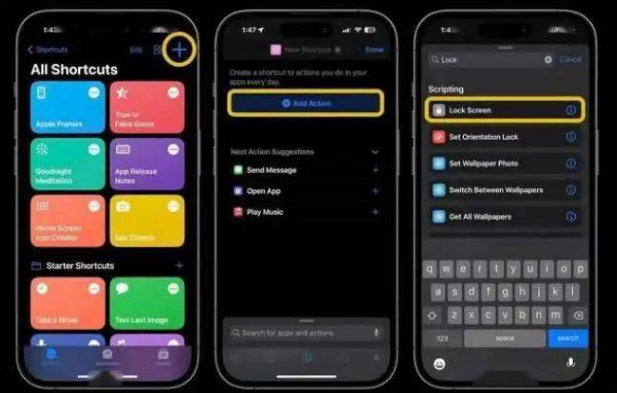 邹平苹果14锁屏维修店分享iPhone14升级iOS16.4后如何创建锁屏快捷方式 